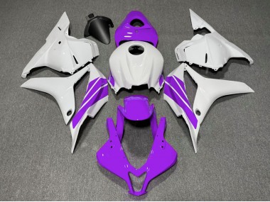 Aftermarket 2009-2012 Purple and White Side Stripe Honda CBR600RR Motorcycle Fairing