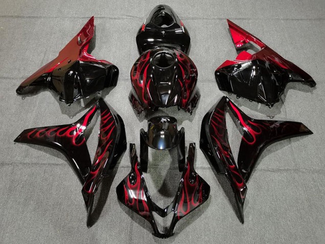 Aftermarket 2009-2012 Red Flame Honda CBR600RR Motorcycle Fairing Aftermarket 2009-2012 Red Flame Honda CBR600RR Motorcycle Fairing