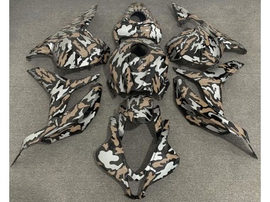 Aftermarket 2009-2012 Tan and Silver Camo Honda CBR600RR Motorcycle Fairing
