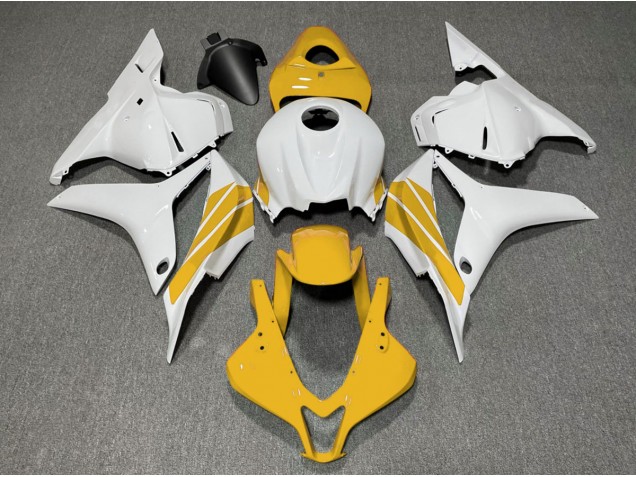 Aftermarket 2009-2012 Yellow and White Side Stripe Honda CBR600RR Motorcycle Fairing Aftermarket 2009-2012 Yellow and White Side Stripe Honda CBR600RR Motorcycle Fairing