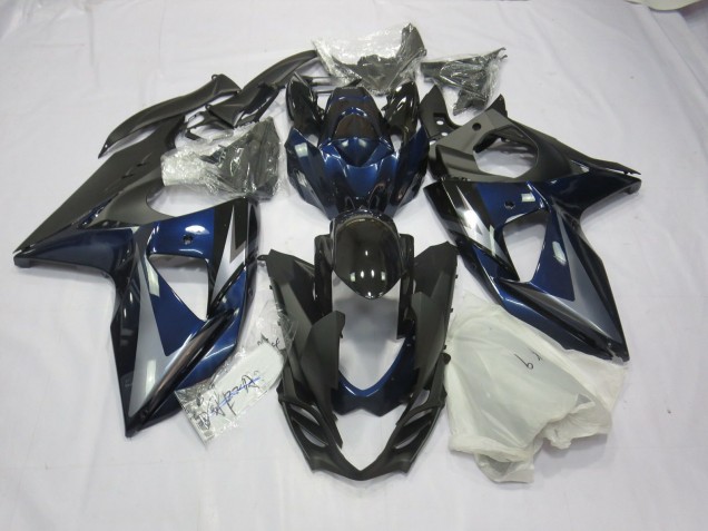 Aftermarket 2009-2016 Blue Silver and Black Suzuki GSXR 1000 Motorcycle Fairing