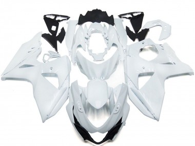 Aftermarket 2009-2016 Solid Gloss white with Silver Suzuki GSXR 1000 Motorcycle Fairing