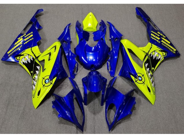 Aftermarket 2009-2018 Gloss Blue and Yellow Shark BMW S1000RR Motorcycle Fairing Aftermarket 2009-2018 Gloss Blue and Yellow Shark BMW S1000RR Motorcycle Fairing