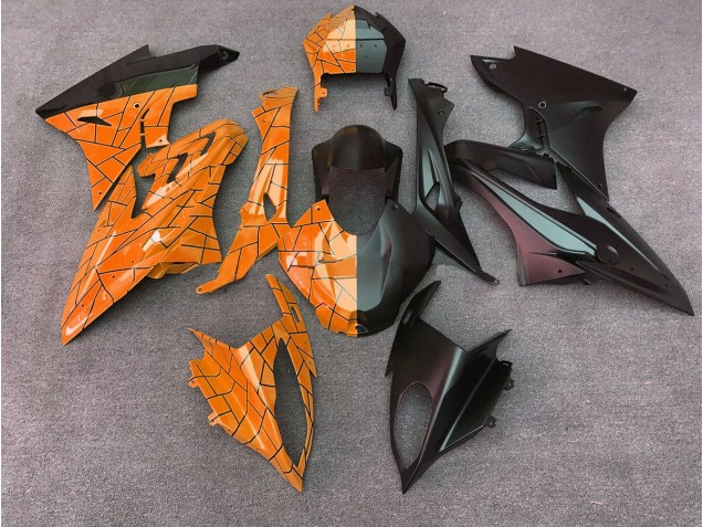 Aftermarket 2009-2018 Gloss Orange / Matte Black Split BMW S1000RR Motorcycle Fairing
