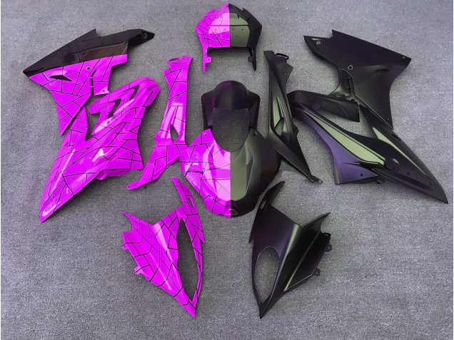 Aftermarket 2009-2018 Gloss Pink / Matte Black Split BMW S1000RR Motorcycle Fairing
