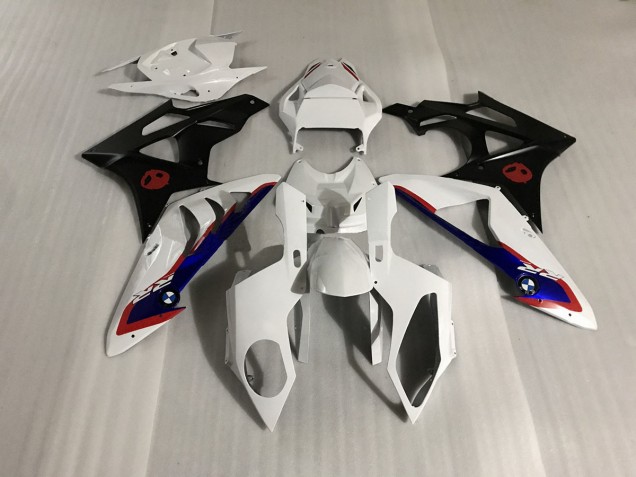 Aftermarket 2009-2018 Gloss White and Matte Black BMW S1000RR Motorcycle Fairing