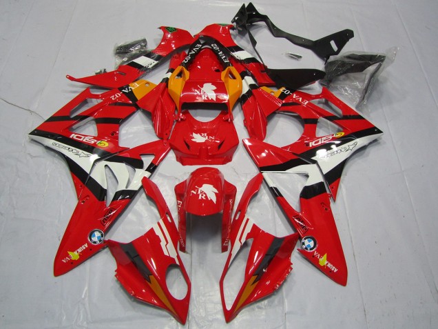 Aftermarket 2009-2018 Red and White BMW S1000RR Motorcycle Fairing