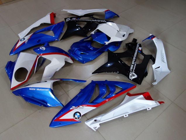 Aftermarket 2009-2018 Stock style Blue and White BMW S1000RR Motorcycle Fairing