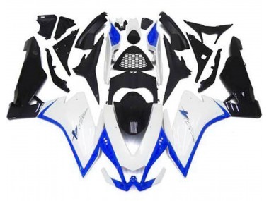 Aftermarket 2010-2015 Gloss White & Blue Aprilia RSV4 1000 Motorcycle Fairing