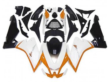 Aftermarket 2010-2015 Gloss White & Orange Aprilia RSV4 1000 Motorcycle Fairing