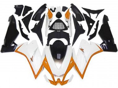 Aftermarket 2010-2015 Gloss White & Orange Aprilia RSV4 1000 Motorcycle Fairing