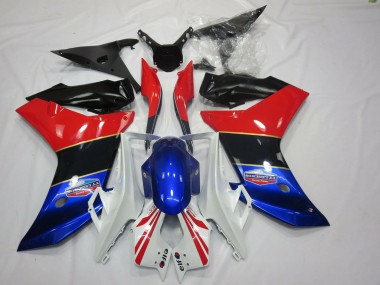 Aftermarket 2011-2012 Tri Color Gold Stripe Honda CBR600F Motorcycle Fairing