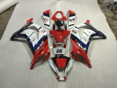 Aftermarket 2011-2015 Red blue and White Race Kawasaki ZX10R Motorcycle Fairing