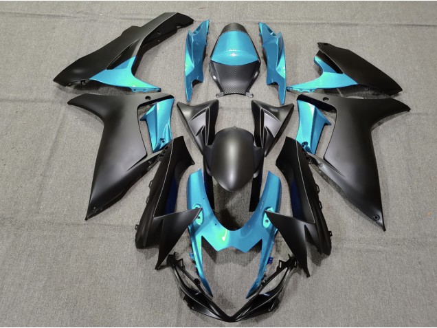 Aftermarket 2011-2020 Light Blue and Matte Black Suzuki GSXR 600-750 Motorcycle Fairing Aftermarket 2011-2020 Light Blue and Matte Black Suzuki GSXR 600-750 Motorcycle Fairing