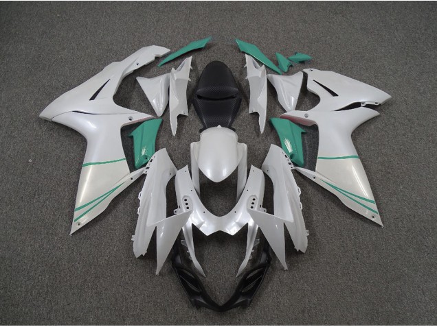 Aftermarket 2011-2020 Pearl White and T Blue Suzuki GSXR 600-750 Motorcycle Fairing Aftermarket 2011-2020 Pearl White and T Blue Suzuki GSXR 600-750 Motorcycle Fairing