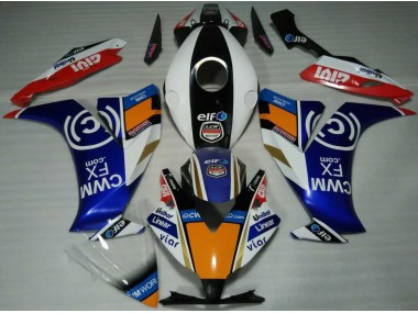 Aftermarket 2012-2016 Elf Blue and Orange Honda CBR1000RR Motorcycle Fairing