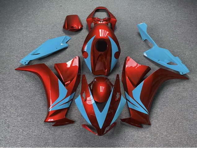 Aftermarket 2012-2016 Gloss Red and Light Blue Honda CBR1000RR Motorcycle Fairing