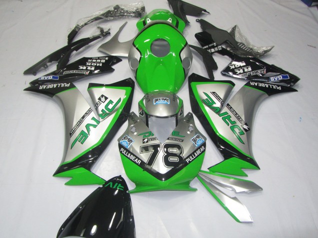 Aftermarket 2012-2016 Green Silver Honda CBR1000RR Motorcycle Fairing