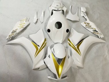 Aftermarket 2012-2016 White and Gold Honda CBR1000RR Motorcycle Fairing