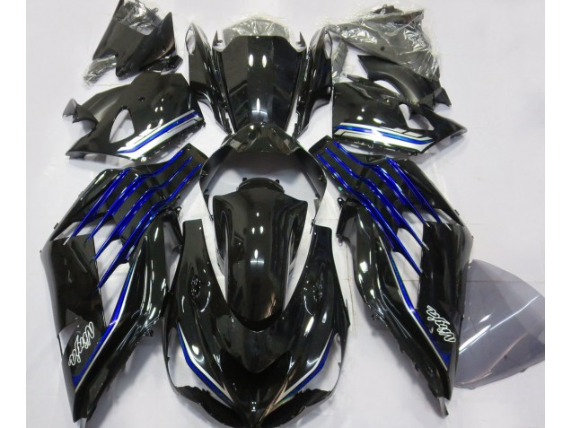 Aftermarket 2012-2019 Gloss Black & Blue Kawasaki ZX14R Motorcycle Fairing Aftermarket 2012-2019 Gloss Black & Blue Kawasaki ZX14R Motorcycle Fairing