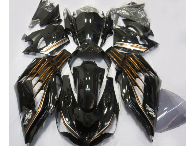 Aftermarket 2012-2019 Gloss Black & Orange Kawasaki ZX14R Motorcycle Fairing Aftermarket 2012-2019 Gloss Black & Orange Kawasaki ZX14R Motorcycle Fairing