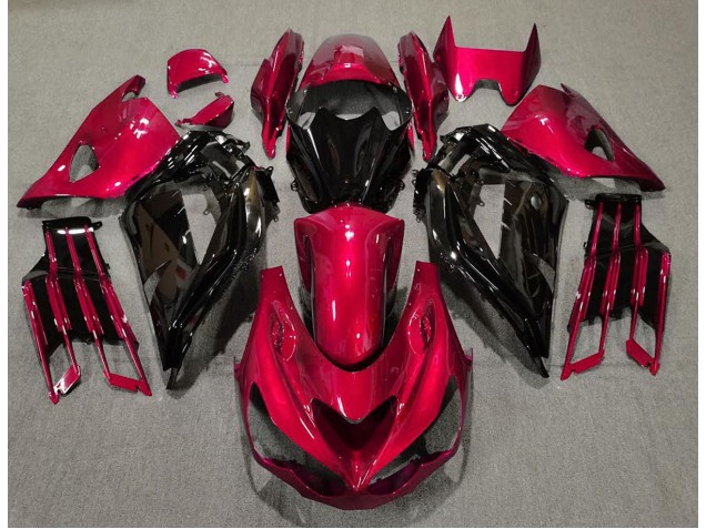 Aftermarket 2012-2019 Gloss Red and Black Kawasaki ZX14R Motorcycle Fairing Aftermarket 2012-2019 Gloss Red and Black Kawasaki ZX14R Motorcycle Fairing