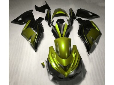 Aftermarket 2012-2019 Gloss Yellow and Black Kawasaki ZX14R Motorcycle Fairing