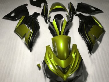 Aftermarket 2012-2019 Gloss Yellow and Black Kawasaki ZX14R Motorcycle Fairing