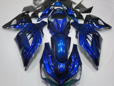 Aftermarket 2012-2019 Ocean Blue Gloss Kawasaki ZX14R Motorcycle Fairing
