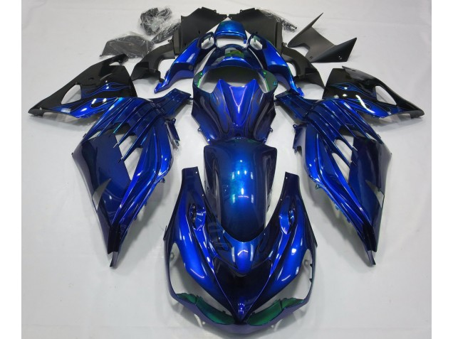 Aftermarket 2012-2019 Ocean Blue Gloss Kawasaki ZX14R Motorcycle Fairing