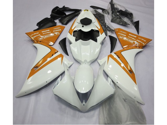 Aftermarket 2013-2014 Gloss White and Orange Yamaha R1 Motorcycle Fairing Aftermarket 2013-2014 Gloss White and Orange Yamaha R1 Motorcycle Fairing