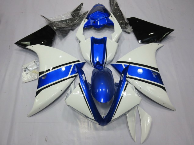 Aftermarket 2013-2014 White and Blue Design Yamaha R1 Motorcycle Fairing Aftermarket 2013-2014 White and Blue Design Yamaha R1 Motorcycle Fairing