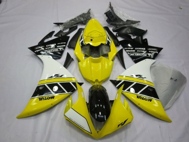 Aftermarket 2013-2014 Yellow And White Yamaha R1 Motorcycle Fairing