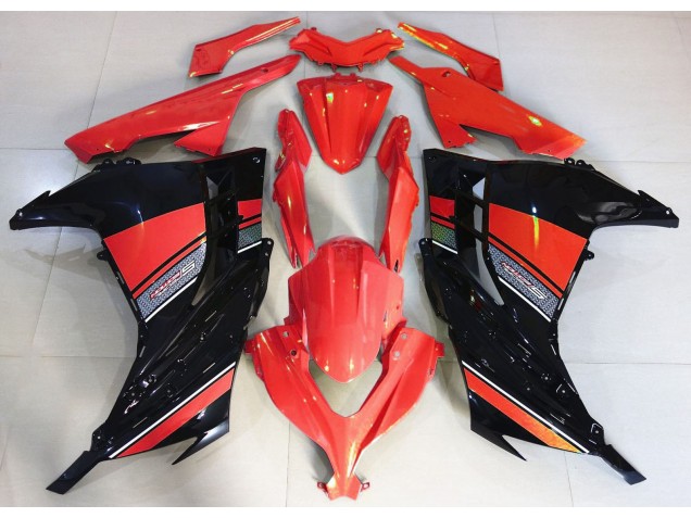 Aftermarket 2013-2018 Candy Red and Black Kawasaki Ninja 300 Motorcycle Fairing Aftermarket 2013-2018 Candy Red and Black Kawasaki Ninja 300 Motorcycle Fairing