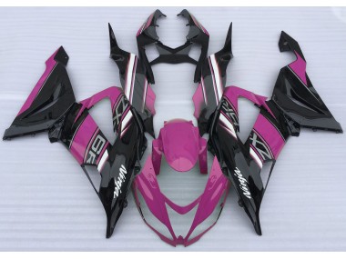 Aftermarket 2013-2018 Gloss Pink and Black Kawasaki ZX6R Motorcycle Fairing