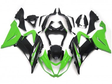 Aftermarket 2013-2018 Green and Black Vibrant OEM Style Kawasaki ZX6R Motorcycle Fairing