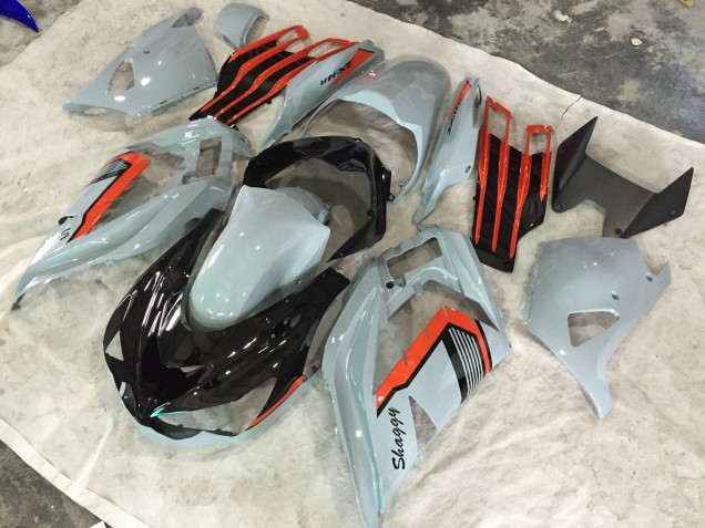 Aftermarket 2013-2018 Nardo and Orange Shaggy Kawasaki ZX6R Motorcycle Fairing Aftermarket 2013-2018 Nardo and Orange Shaggy Kawasaki ZX6R Motorcycle Fairing
