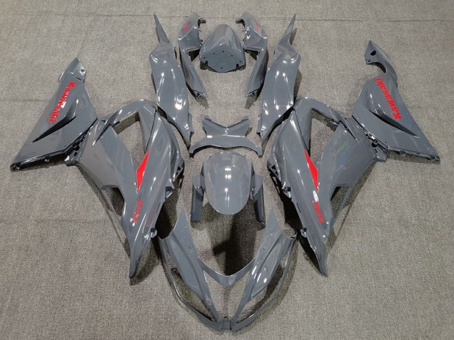 Aftermarket 2013-2018 Nardo and Red Kawasaki ZX6R Motorcycle Fairing Aftermarket 2013-2018 Nardo and Red Kawasaki ZX6R Motorcycle Fairing