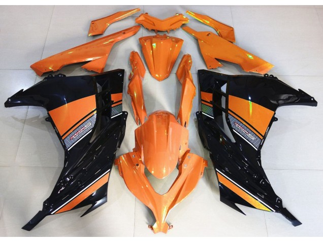 Aftermarket 2013-2018 Sunrise Orange and Black Kawasaki Ninja 300 Motorcycle Fairing