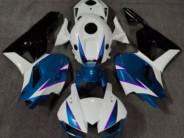 Aftermarket 2013-2020 Gloss Blue White and Purple Honda CBR600RR Motorcycle Fairing