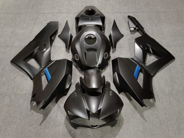 Aftermarket 2013-2020 Matte Black w Blue Honda CBR600RR Motorcycle Fairing Aftermarket 2013-2020 Matte Black w Blue Honda CBR600RR Motorcycle Fairing