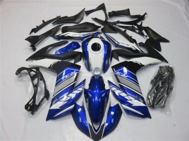 Aftermarket 2015-2018 Blue and Silver Yamaha R3 Motorcycle Fairing