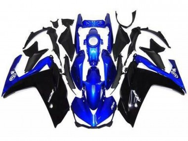 Aftermarket 2015-2018 Gloss Black and Blue Yamaha R3 Motorcycle Fairing
