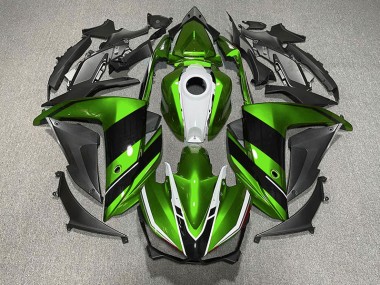 Aftermarket 2015-2018 Green Black and White Yamaha R3 Motorcycle Fairing