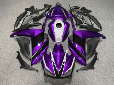 Aftermarket 2015-2018 Purple Black and White Yamaha R3 Motorcycle Fairing