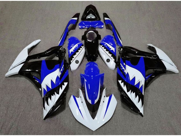 Aftermarket 2015-2018 White Shark & Blue Yamaha R3 Motorcycle Fairing Aftermarket 2015-2018 White Shark & Blue Yamaha R3 Motorcycle Fairing