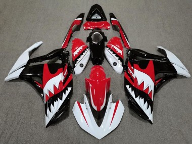 Aftermarket 2015-2018 White Shark & Red Yamaha R3 Motorcycle Fairing