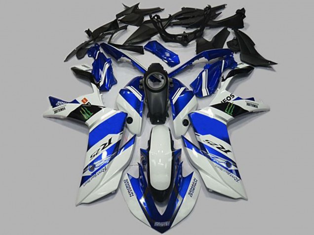 Aftermarket 2015-2018 White and Blue Yamaha R3 Motorcycle Fairing Aftermarket 2015-2018 White and Blue Yamaha R3 Motorcycle Fairing