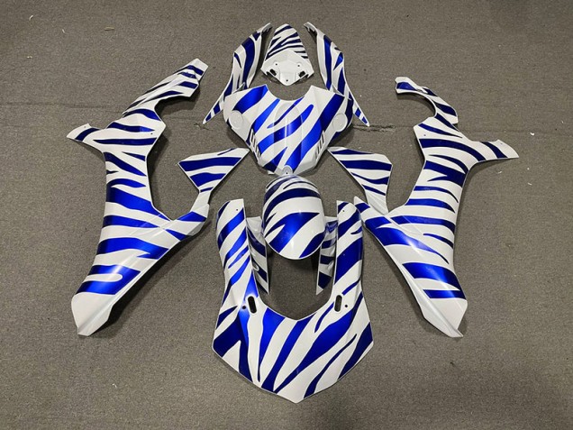 Aftermarket 2015-2019 Blue Zebra Yamaha R1 Motorcycle Fairing