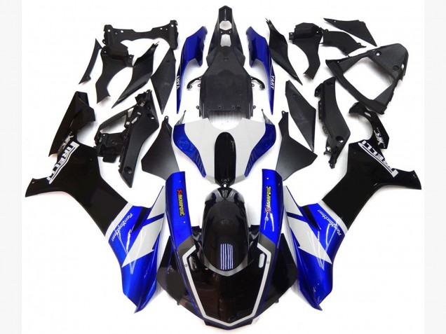 Aftermarket 2015-2019 Blue and White Custom Style Yamaha R1 Motorcycle Fairing